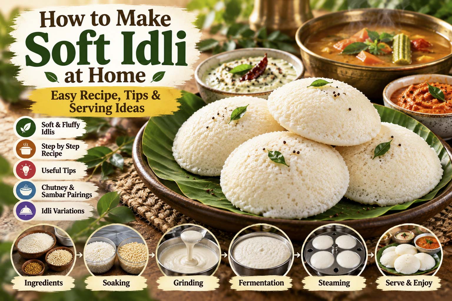 How to Make Soft Idli at Home: Easy Recipe & Tips