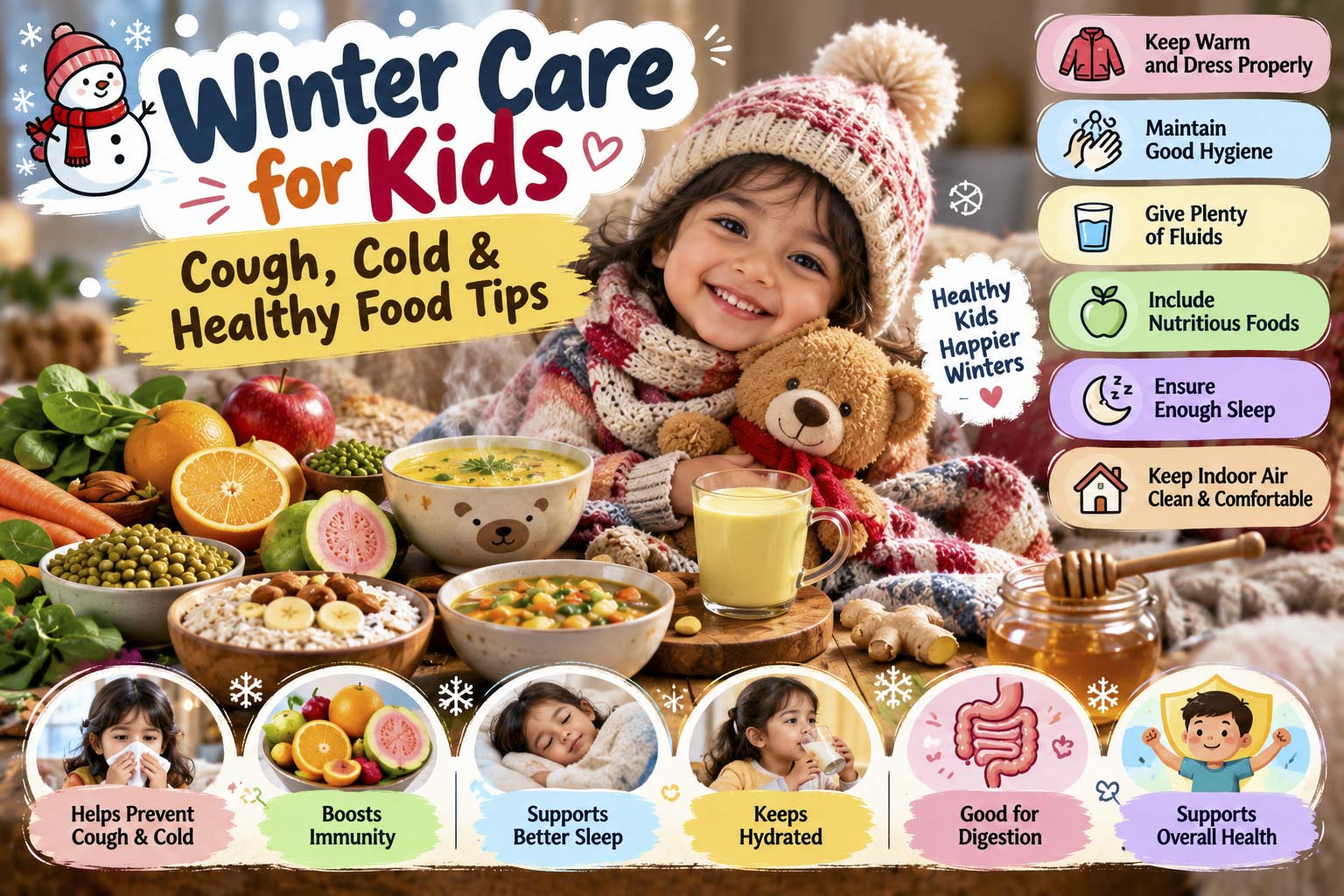 Winter Care for Kids: Cough, Cold & Healthy Food Tips