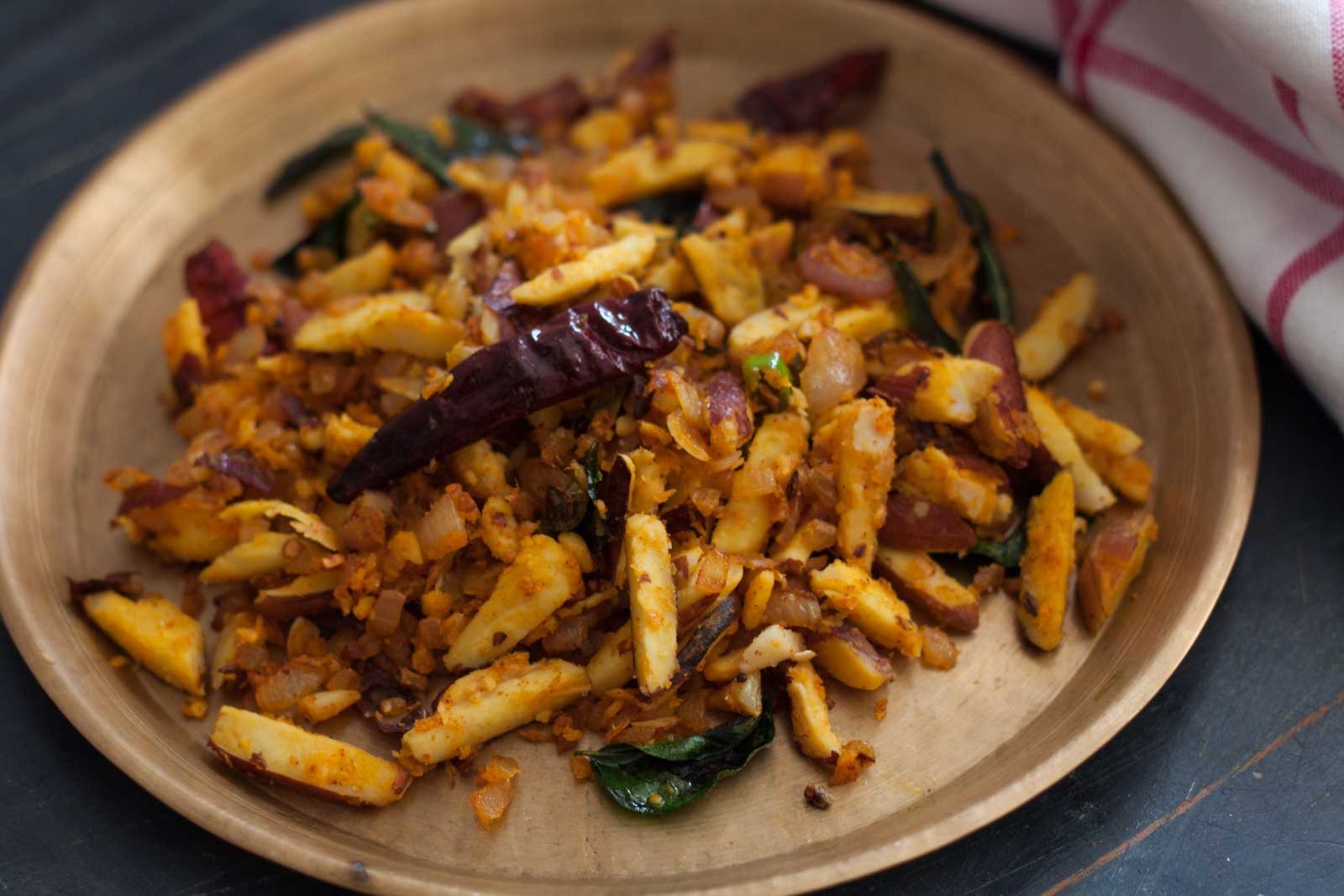 Kerala Style Chakkakuru Mezhukkupuratti Recipe-Jackfruit Seed Poriyal