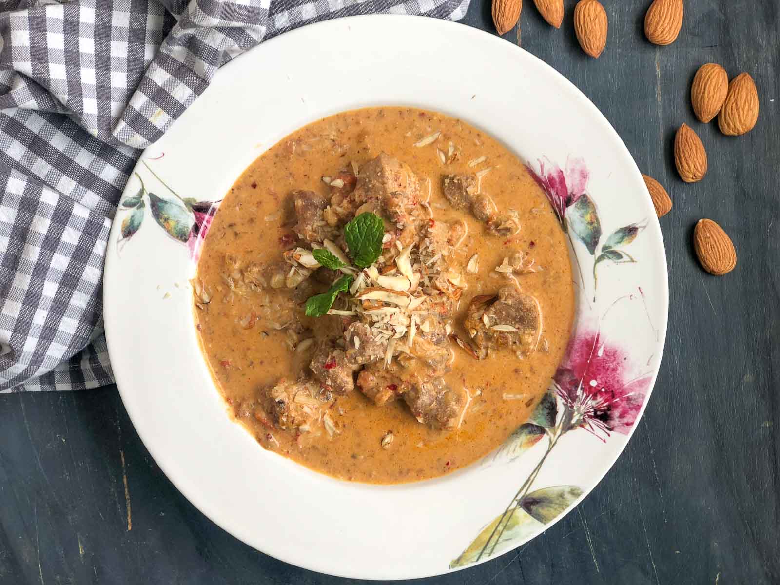Badam Nu Gosht Recipe - Parsi Style Mutton In Almond Gravy