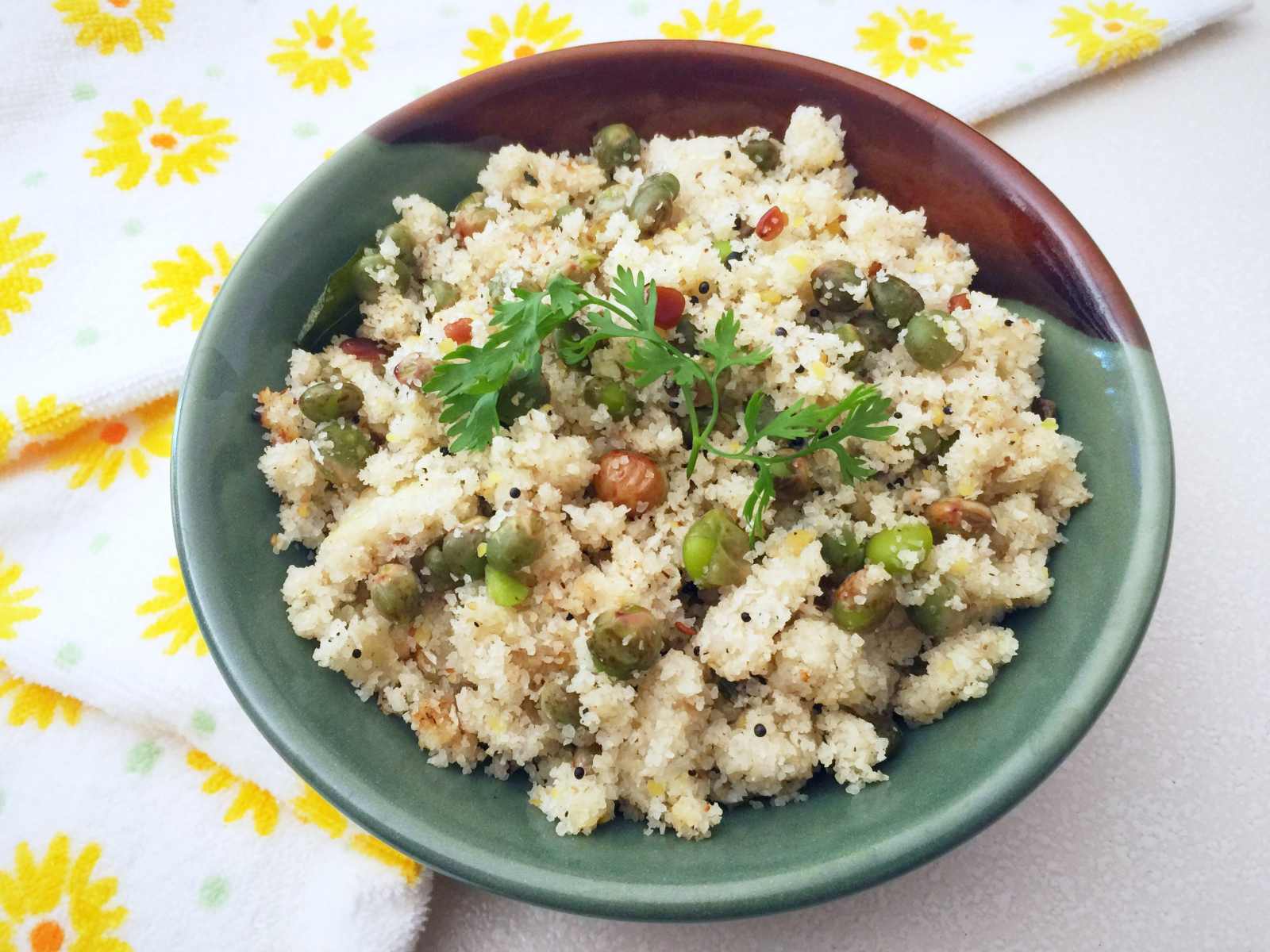 Togarikalu Akki Recipe - Karnataka Style Rice Rava Upma with Fresh Pigeon Peas
