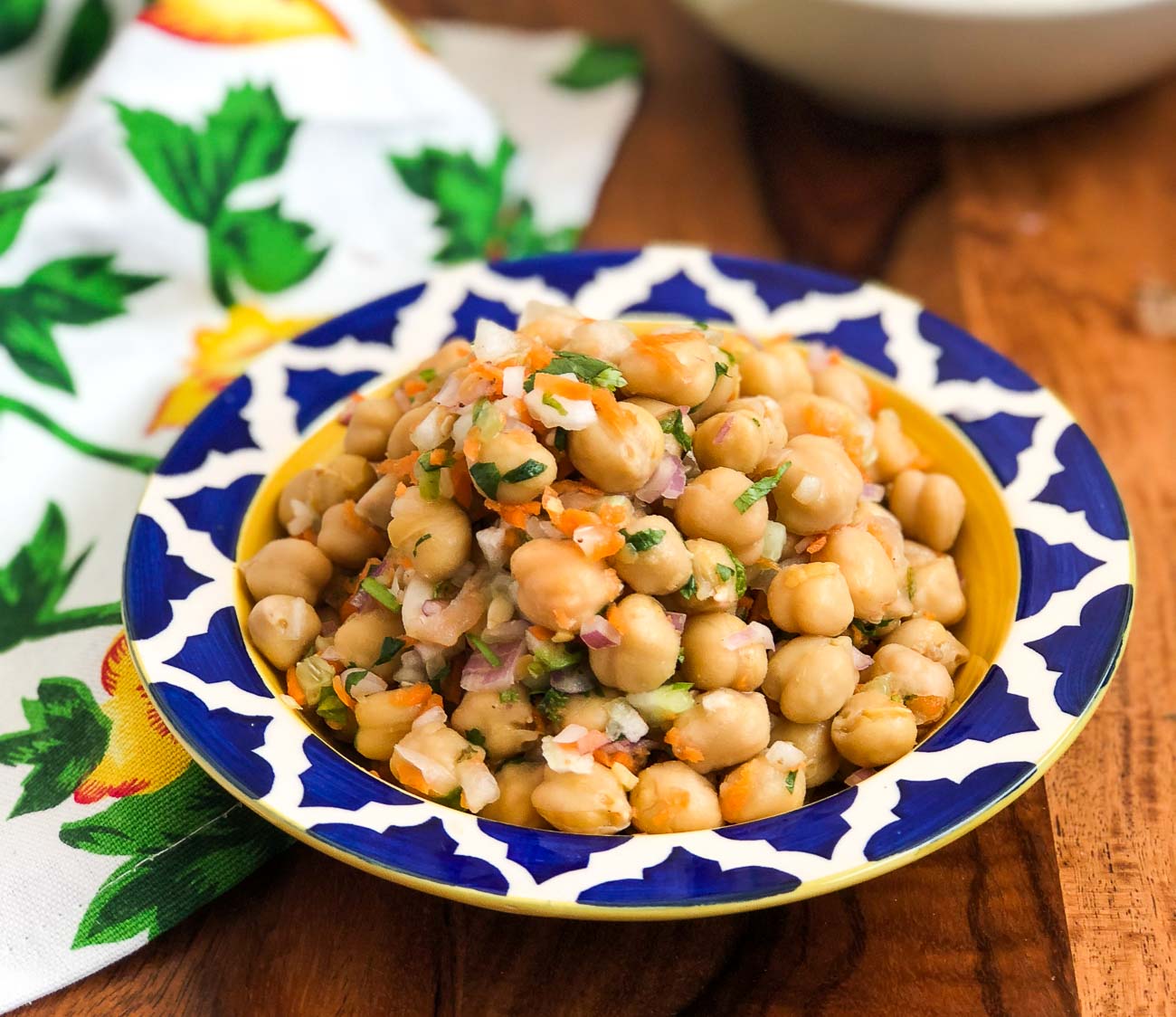 Chatpata Kabuli Chana Salad - Chickpea Salad Recipe