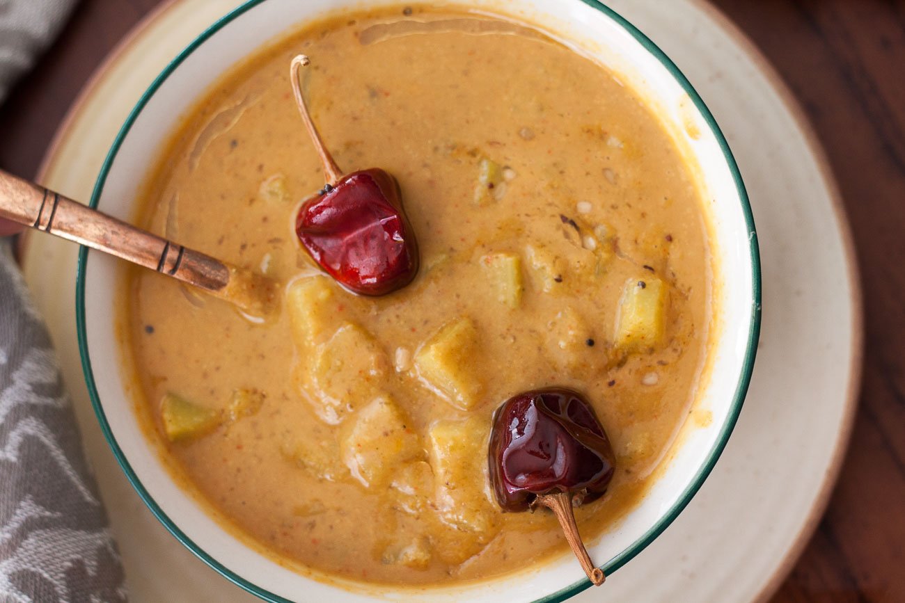 Udupi Style Ash Gourd Coconut Curry Recipe