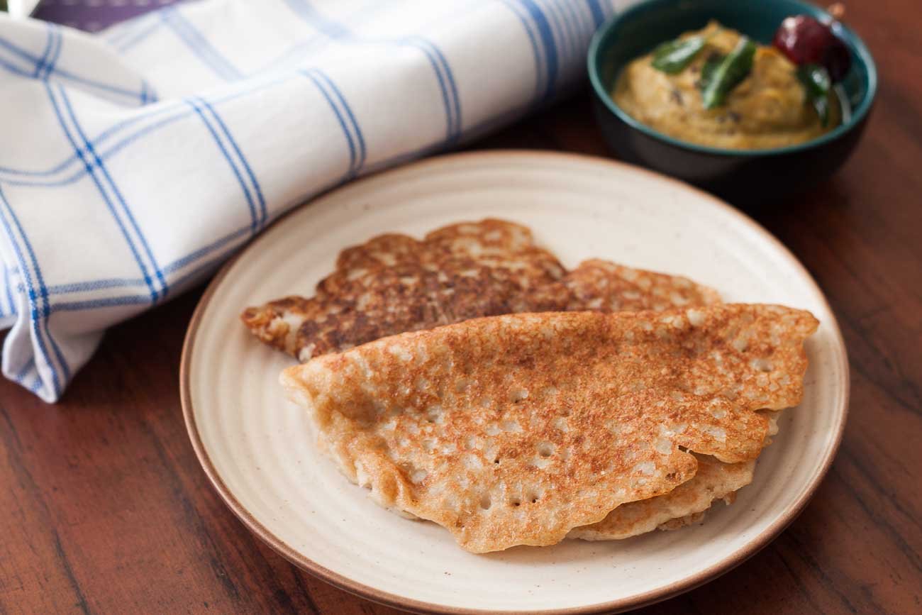 Mangalorean Style Bella Metthe Dosa Recipe (Jaggery & Fenugreek Seed Pancakes Recipe)