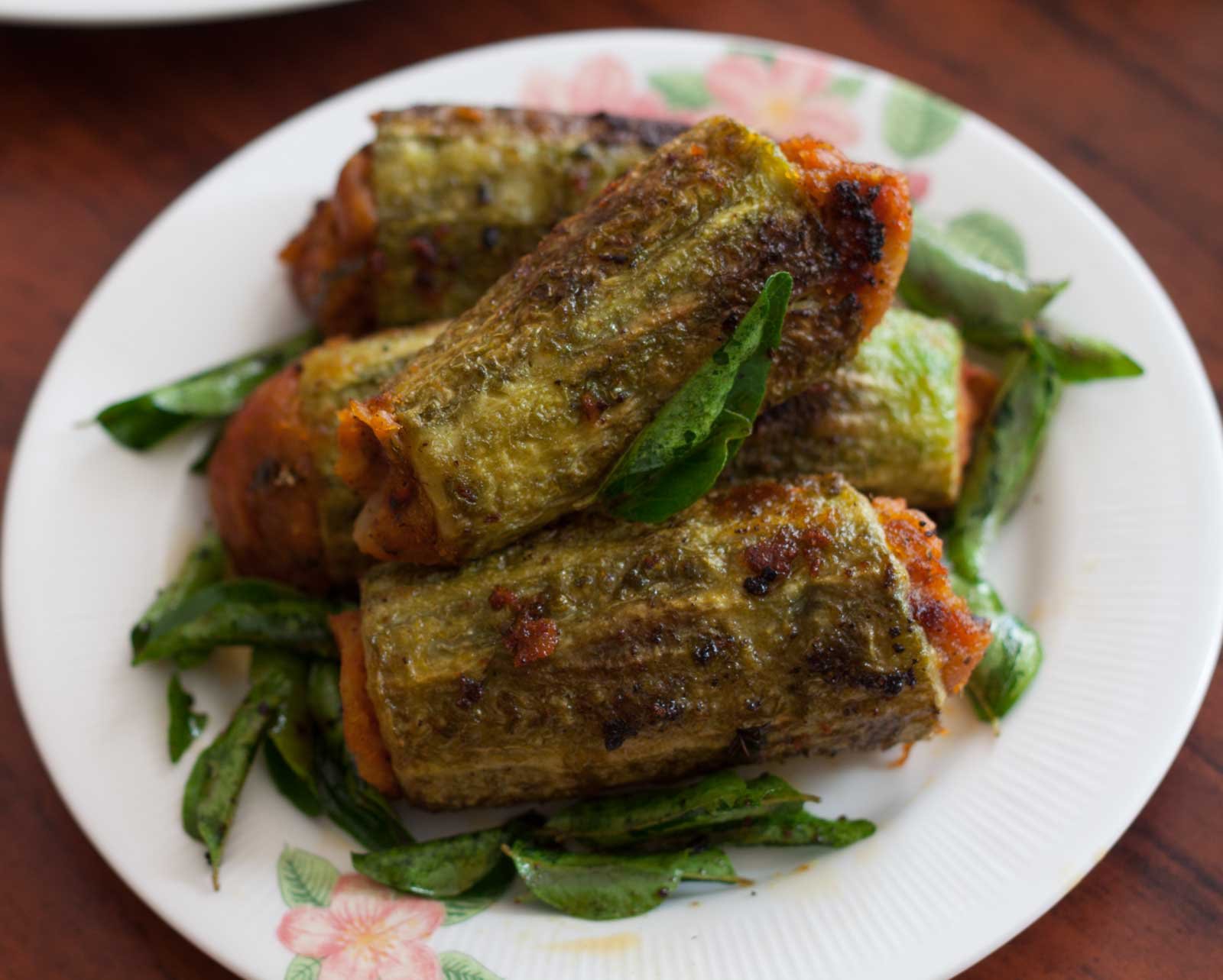 Bharwa Karela With Sweet Potato Filling Recipe